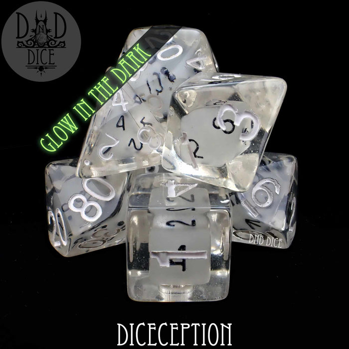 DND DICE Diceception Glow in the Dark Dice Set