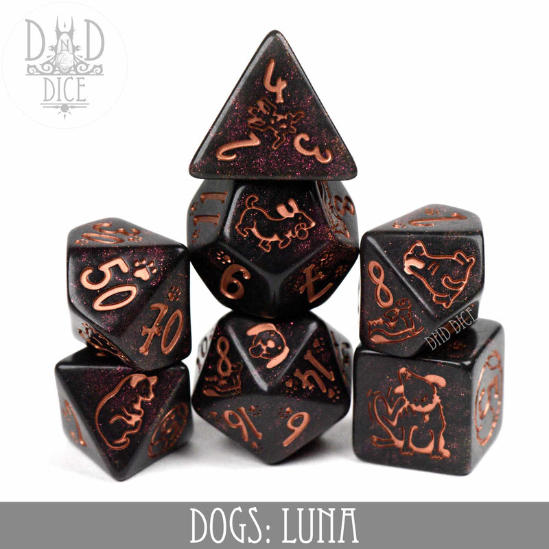 DND DICE Dogs: Luna Dice Set