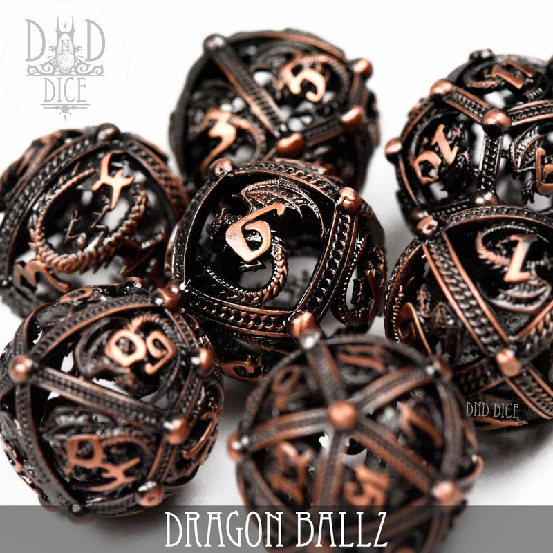 DND DICE Dragon Ballz Metal Dice Set (Gift Box)