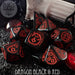 DND DICE Dragon Onyx (Black & Red) Dice Set