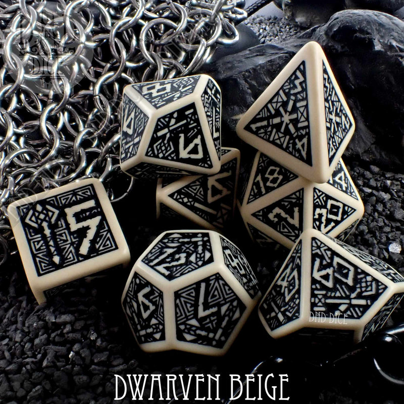 DND DICE Dwarven Beige Dice Set