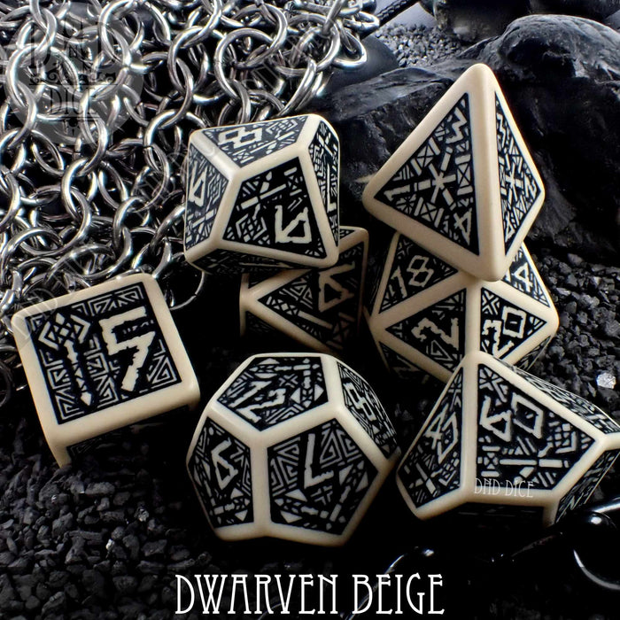 DND DICE Dwarven Beige Dice Set