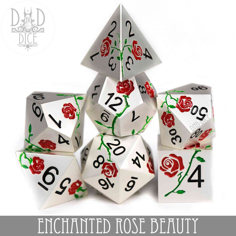 DND DICE Enchanted Rose: Beauty - Metal Dice Set