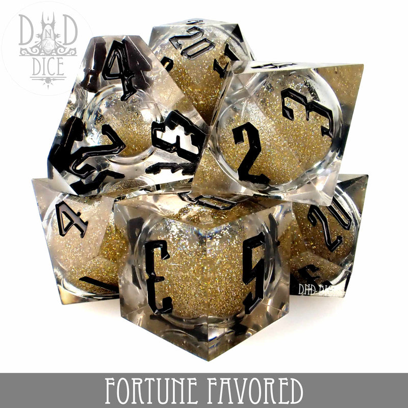 DND DICE Fortune Favored Liquid Core Dice Set