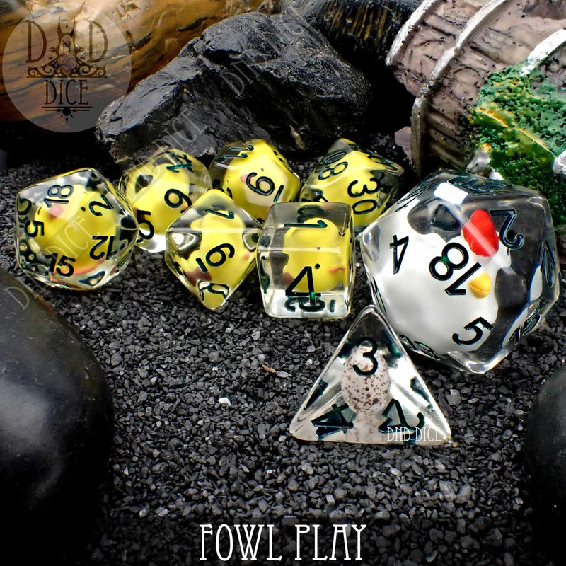 DND DICE Fowl Play 8 Dice Set