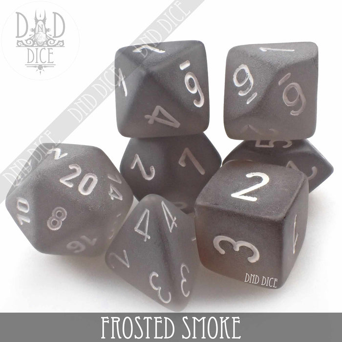 DND DICE Frosted Smoke Dice Set