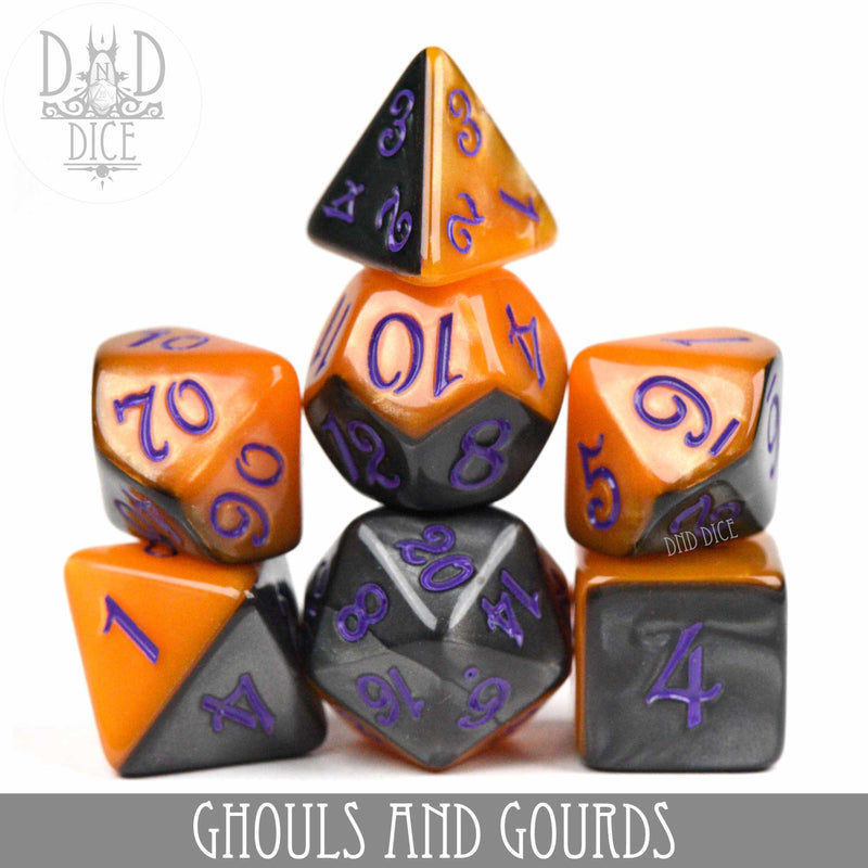 DND DICE Ghouls and Gourds Dice Set