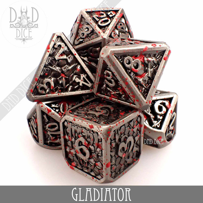 DND DICE Gladiator Metal Dice Set