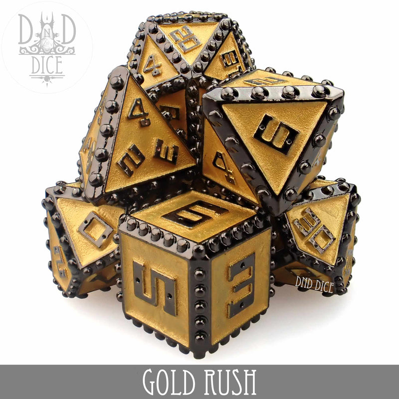 DND DICE Gold Rush Metal Dice Set