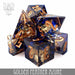 DND DICE Golden Feather Azure Handmade Dice Set