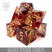 DND DICE Golden Feather Scarlet Handmade Dice Set