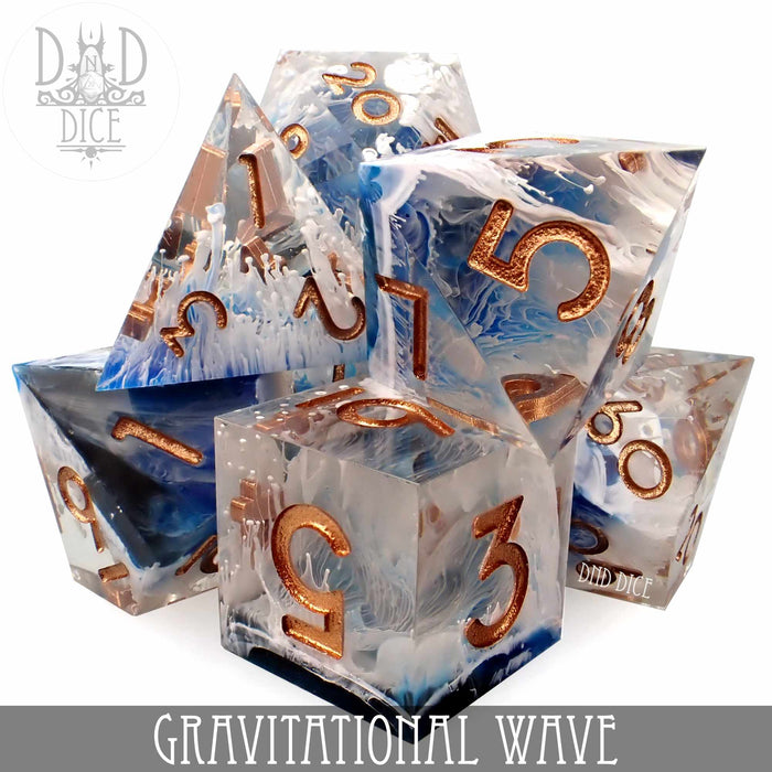 DND DICE Gravitational Wave Handmade Dice Set