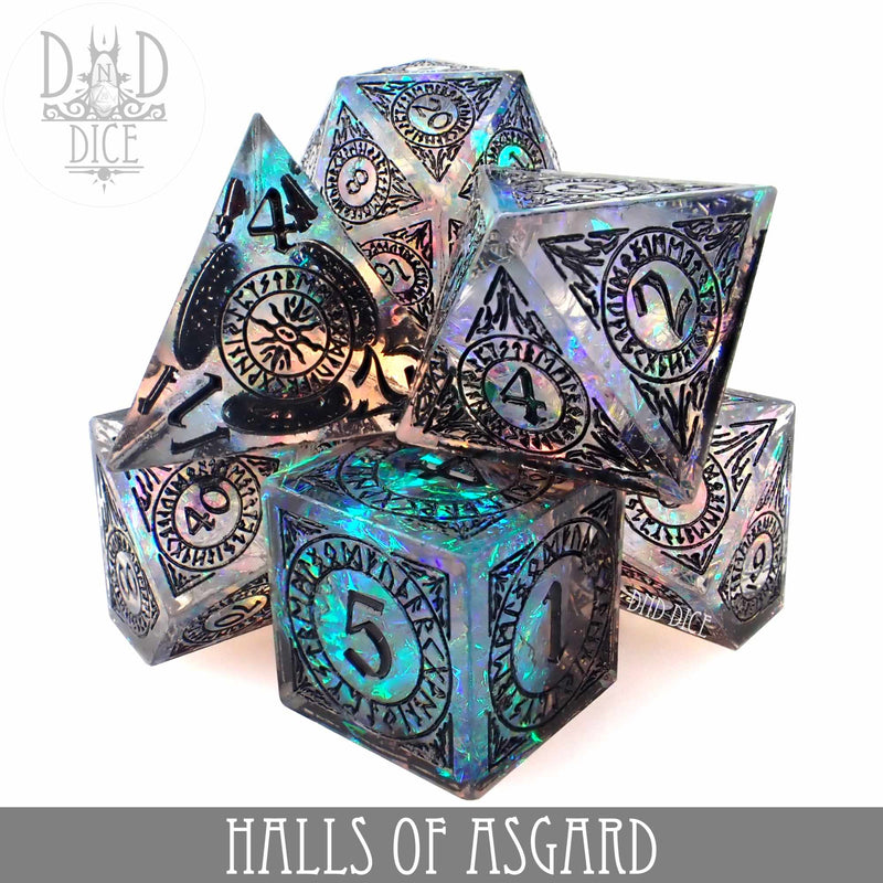 DND DICE Halls of Asgard Handmade Dice Set