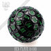 DND DICE Hex Plate D100 Black With Green (45mm)