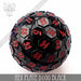 DND DICE Hex Plate D100 Black with Red (45mm)