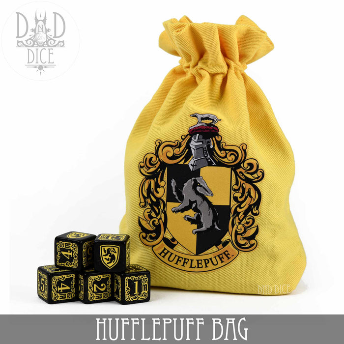 DND DICE Harry Potter - Hufflepuff Dice Bag & 5D6