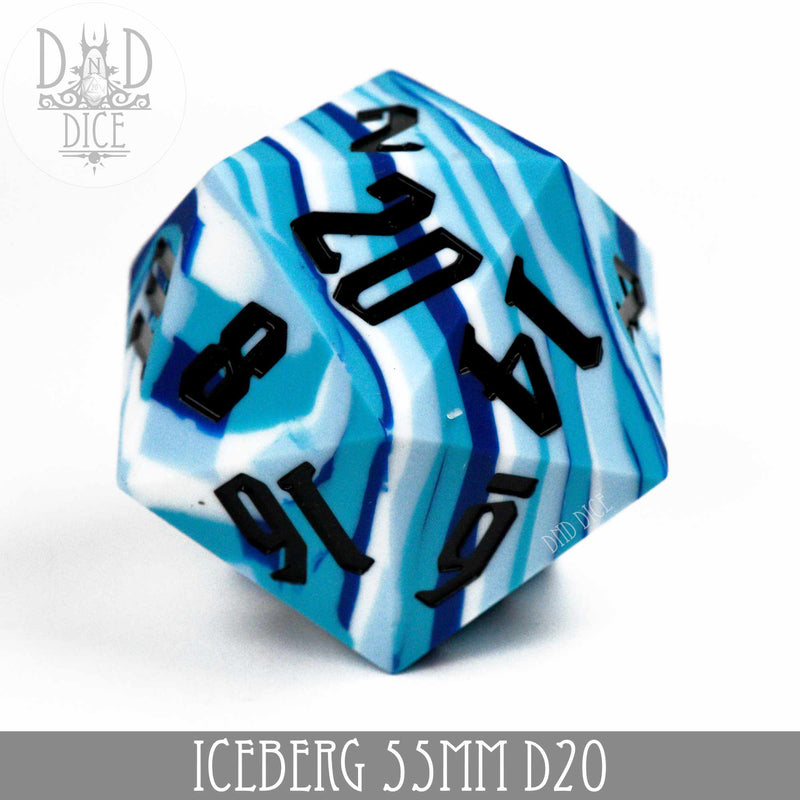 DND DICE 55mm D20 - Iceberg (Silicone)