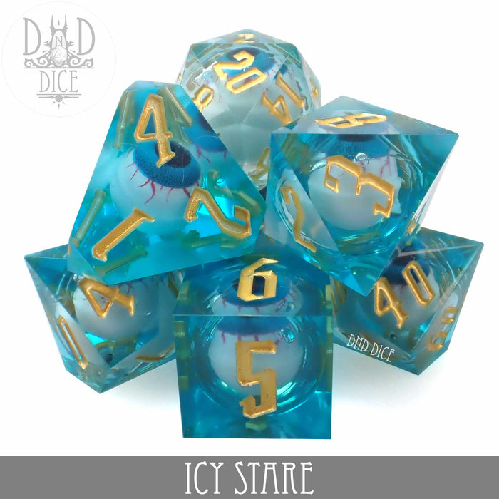 DND DICE Icy Stare Liquid Core Dice Set