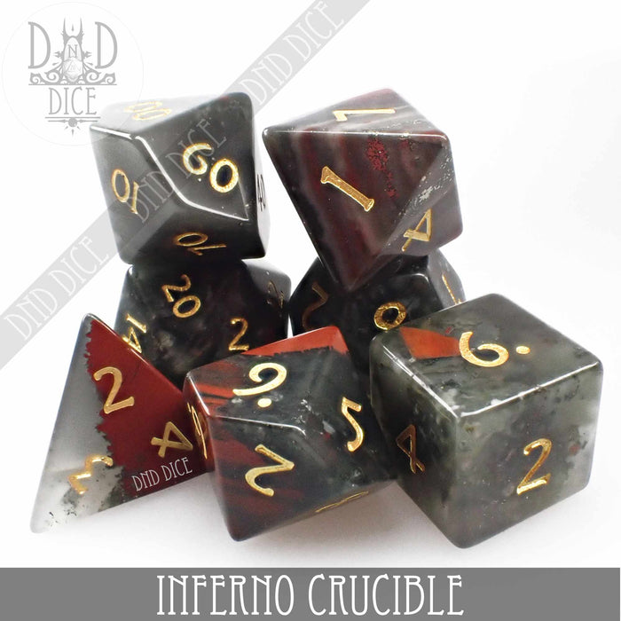DND DICE Inferno Crucible Bloodstone Dice Set (Gift Box)