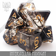 DND DICE Interstellar Midnight 7 Dice Set