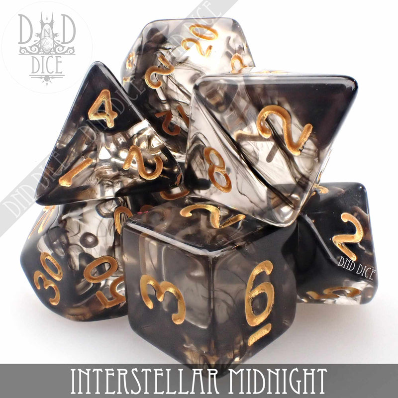 DND DICE Interstellar Midnight 7 Dice Set