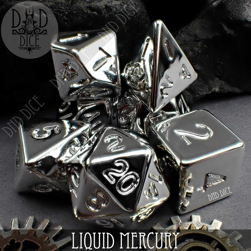 DND DICE Liquid Mercury Dice Set