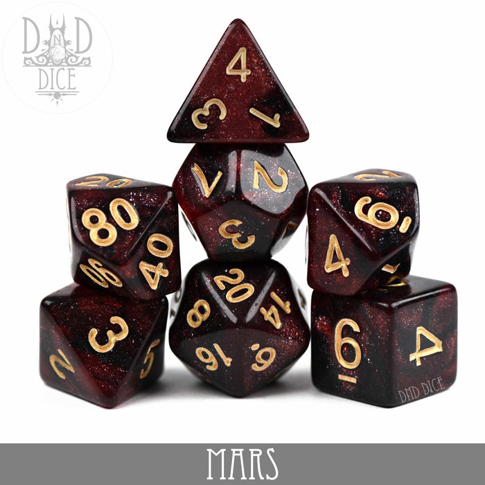 DND DICE Mars Galaxy 7 Dice Set