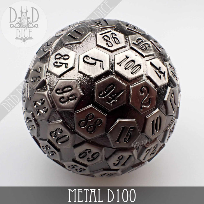 DND DICE Metal D100 Gunmetal