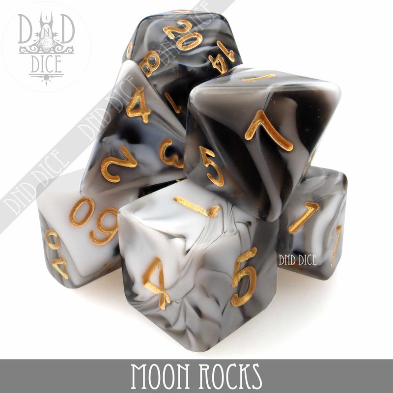 DND DICE Moon Rocks 7 Dice Set