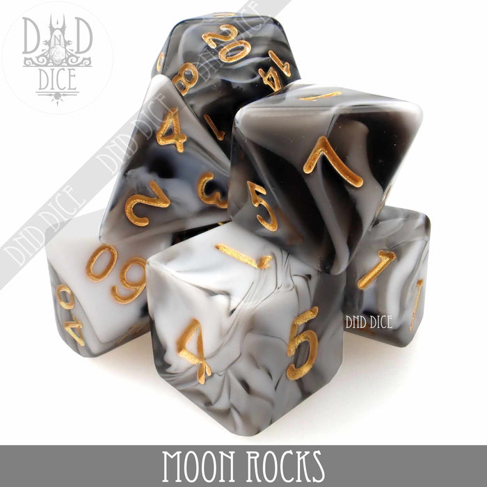 DND DICE Moon Rocks 7 Dice Set