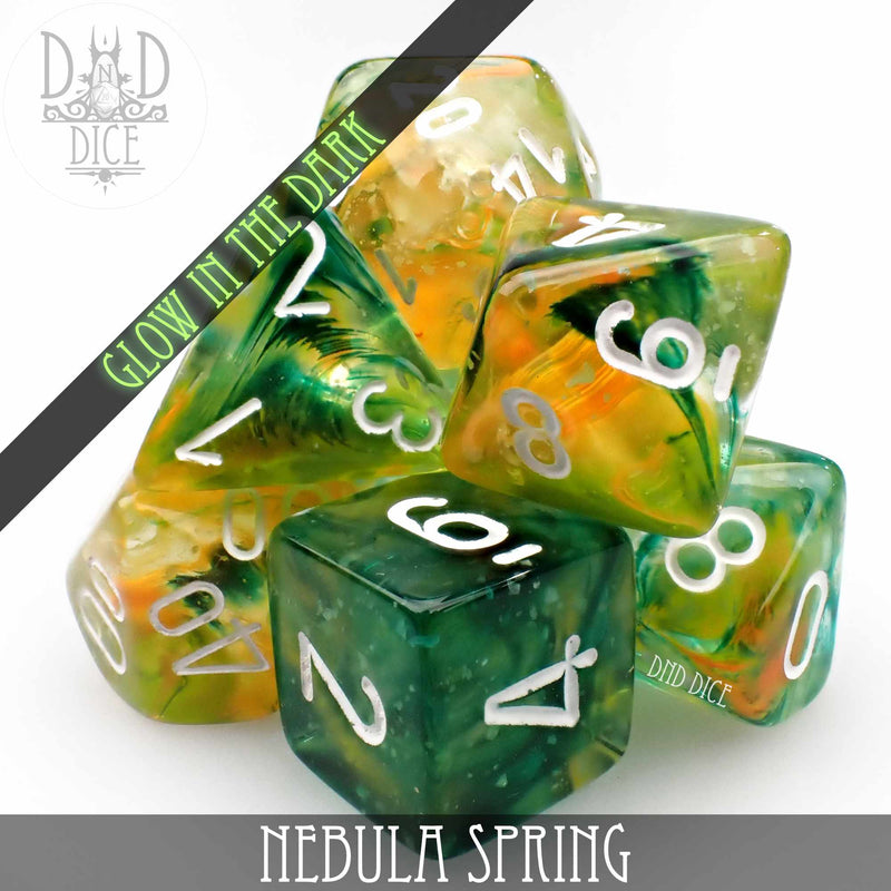 DND DICE Nebula Spring Dice Set (Glow)