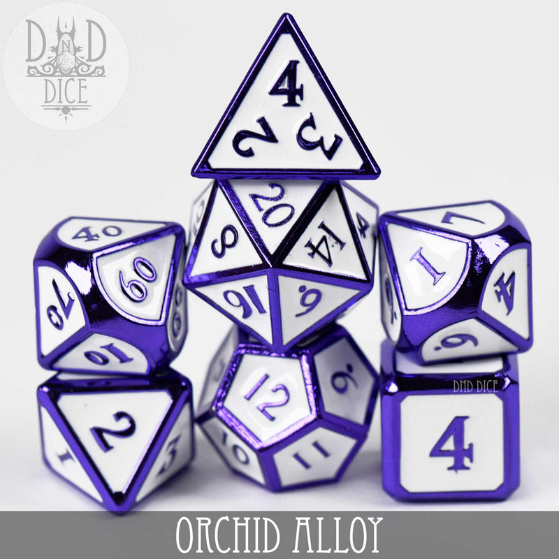 DND DICE Orchid Alloy Metal Dice Set