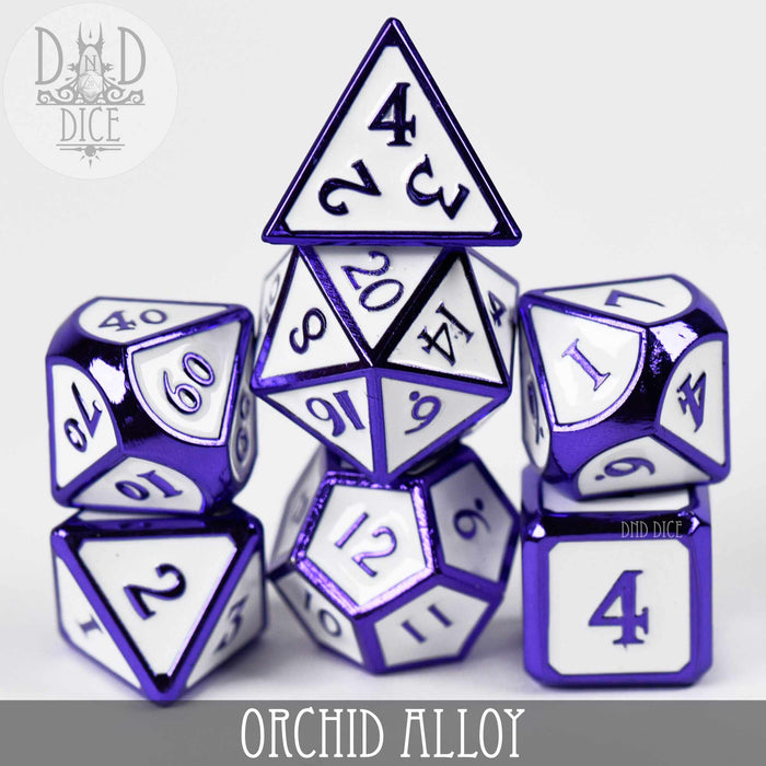 DND DICE Orchid Alloy Metal Dice Set