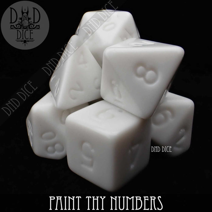 DND DICE Paint Thy Numbers Dice Set