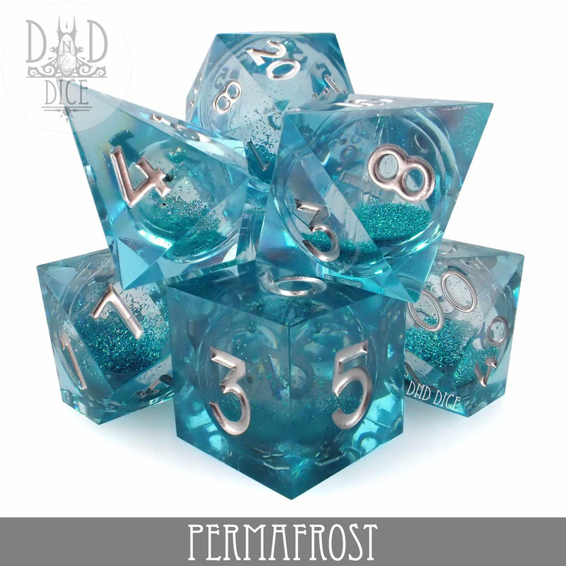 DND DICE Permafrost Liquid Core Dice Set