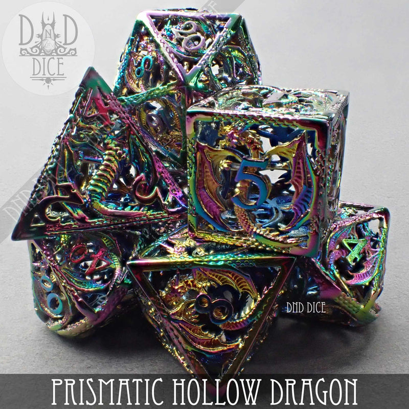 DND DICE Prismatic Dragon Metal Dice Set (Gift Box)
