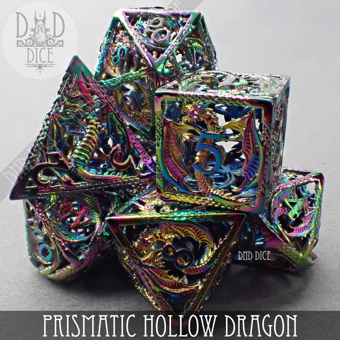 DND DICE Prismatic Dragon Metal Dice Set (Gift Box)