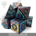 DND DICE Prismatic Obelisk Obsidian Dice Set (Gift Box)