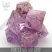 DND DICE Purple Golden Leaf Dice Set
