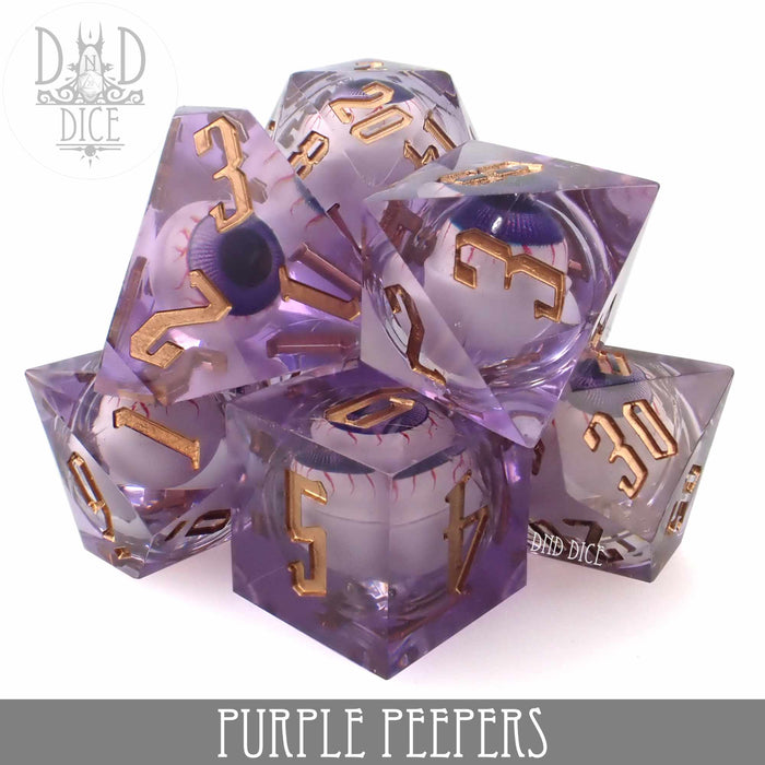 DND DICE Purple Peepers Liquid Core Dice Set