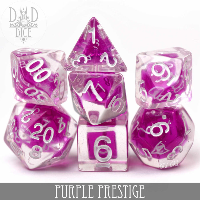 DND DICE Purple Prestige Dice Set