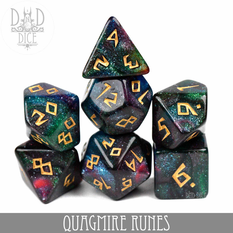 DND DICE Quagmire Runes Dice Set
