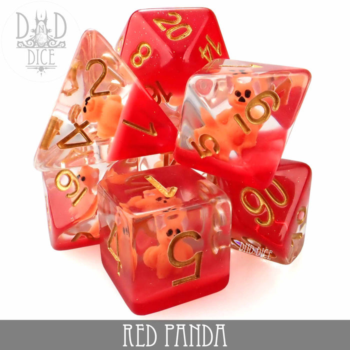 DND DICE Red Panda Dice Set