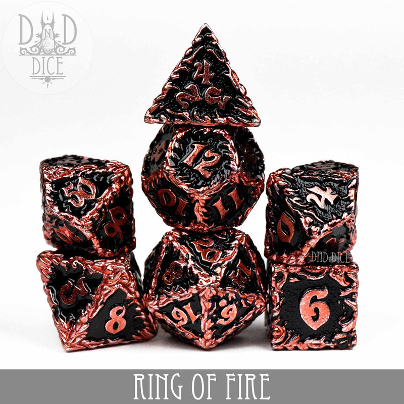 DND DICE Ring of Fire Metal Dice Set