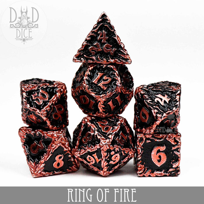 DND DICE Ring of Fire Metal Dice Set