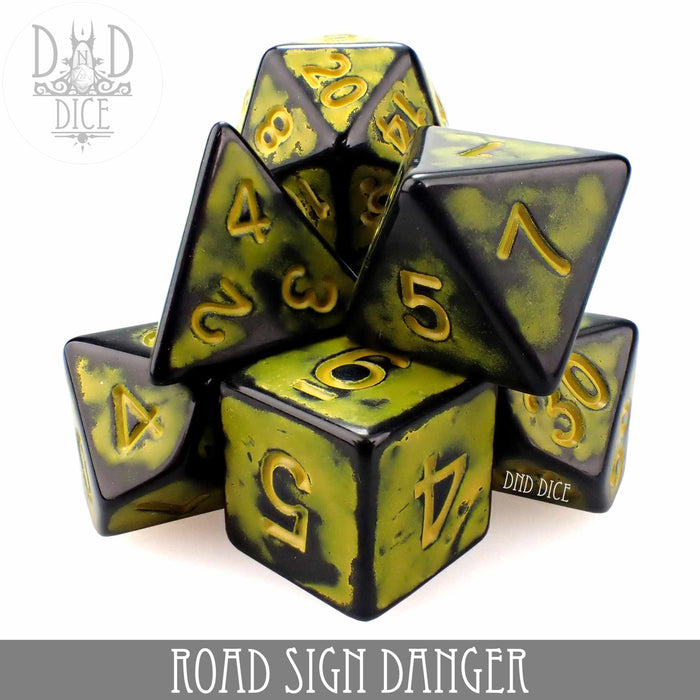 DND DICE Road Sign Danger Dice Set