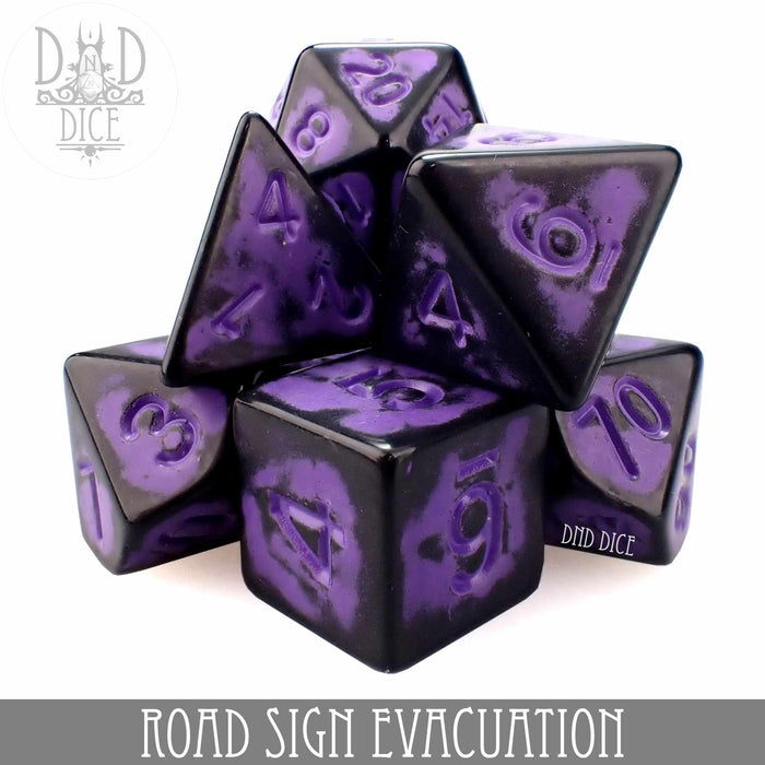 DND DICE Road Sign Evacuation Dice Set