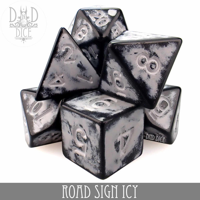DND DICE Road Sign Icy Dice Set