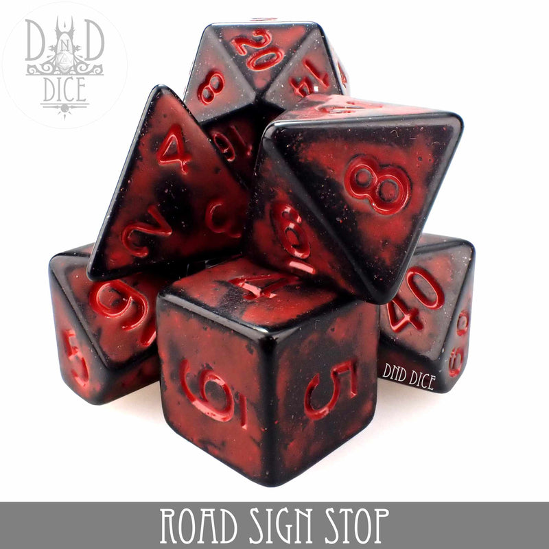 DND DICE Road Sign Stop Dice Set