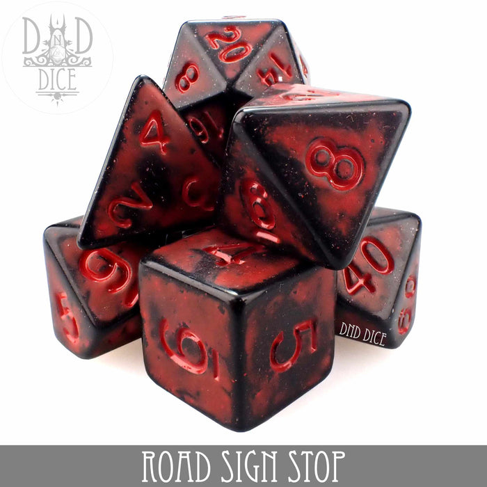 DND DICE Road Sign Stop Dice Set